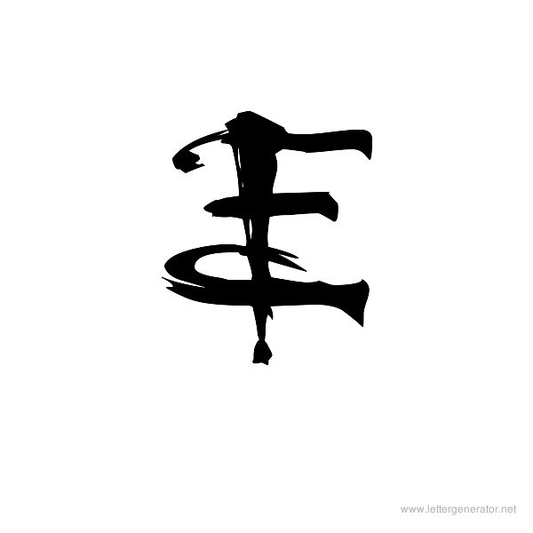 Buffied Font Alphabet E