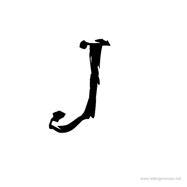 Buffied Font Alphabet J