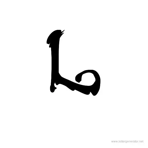 Buffied Font Alphabet L
