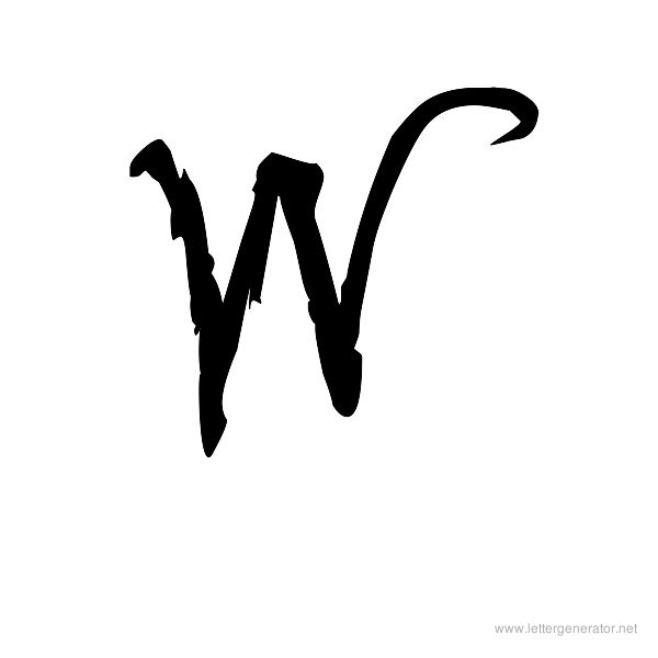 Buffied Font Alphabet W