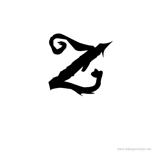 Buffied Font Alphabet Z