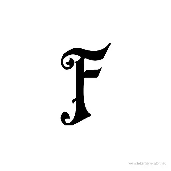 Fiddums Family Font Alphabet F