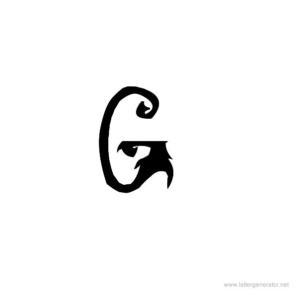 Fiddums Family Font Alphabet G