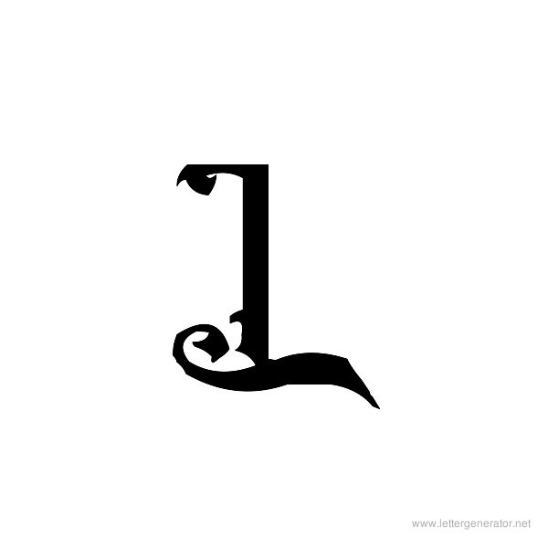 Fiddums Family Font Alphabet L