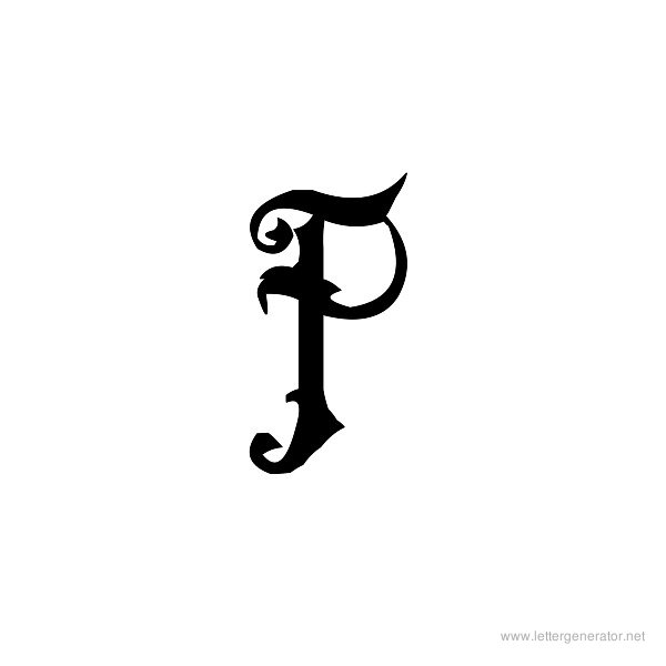 Fiddums Family Font Alphabet P