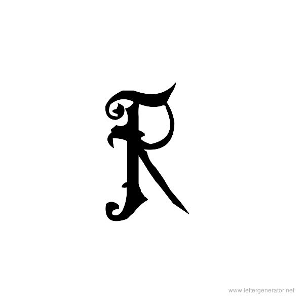 Fiddums Family Font Alphabet R