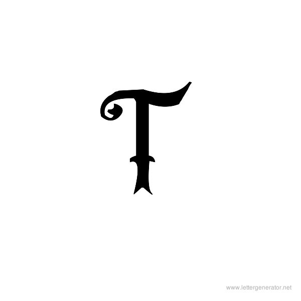 Fiddums Family Font Alphabet T