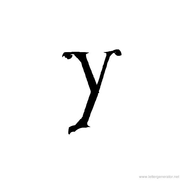 Fiddums Family Font Alphabet Y