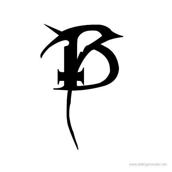 Metal Macabre Font Alphabet B
