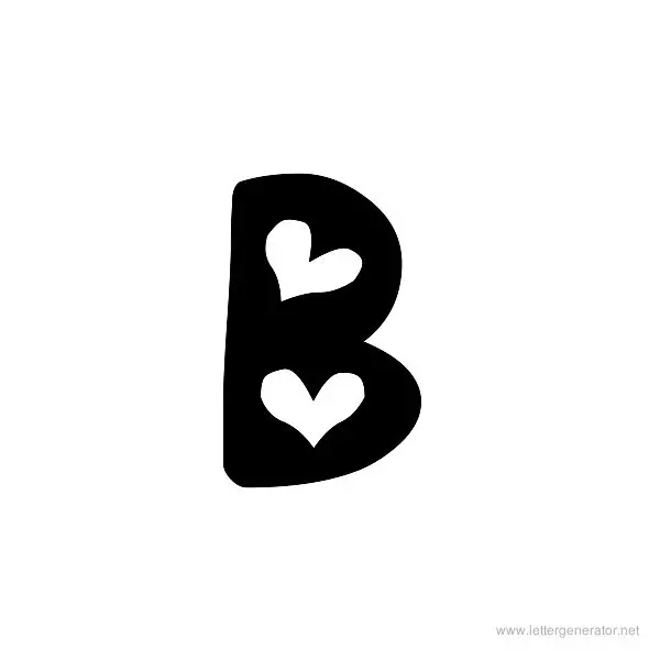 Heartfont Font Alphabet B