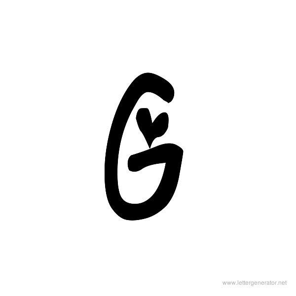 Heartfont Font Alphabet G
