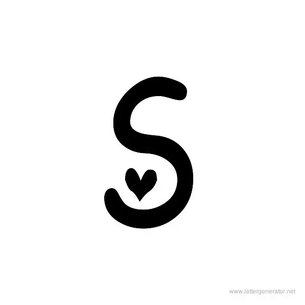 Heartfont Font Alphabet S