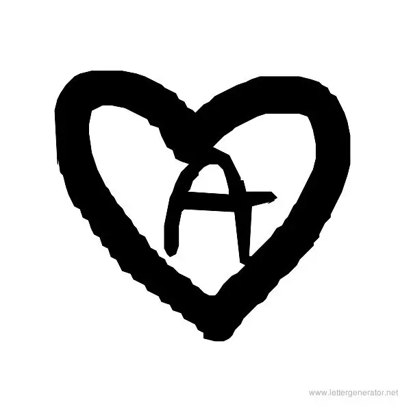 Loving you Font Alphabet A