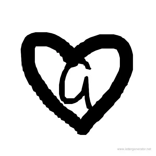 Loving you Font Alphabet G