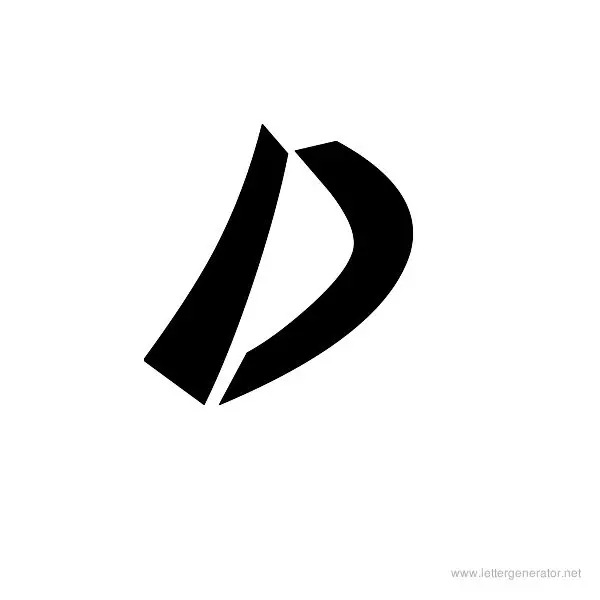 DomoAregato Font Alphabet D