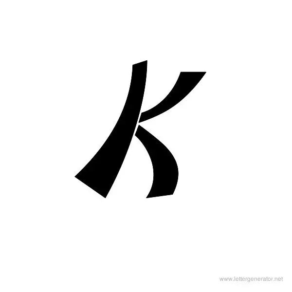 DomoAregato Font Alphabet K