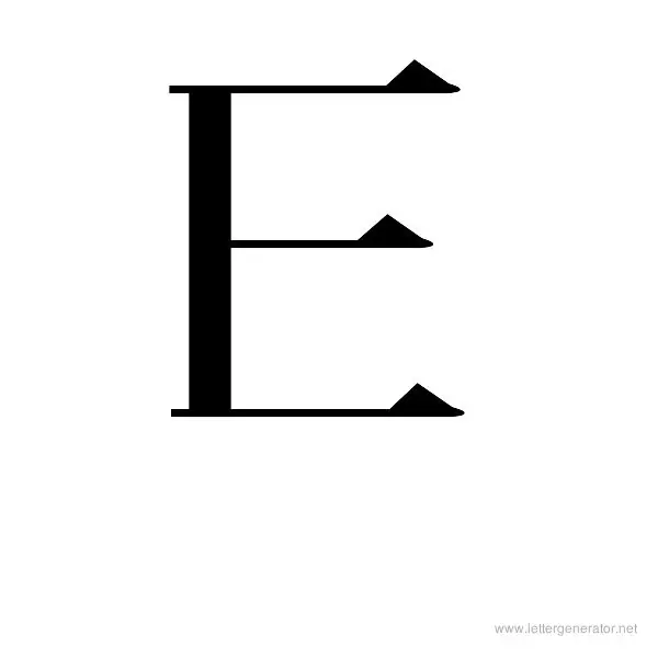 KANEIWA Font Alphabet E