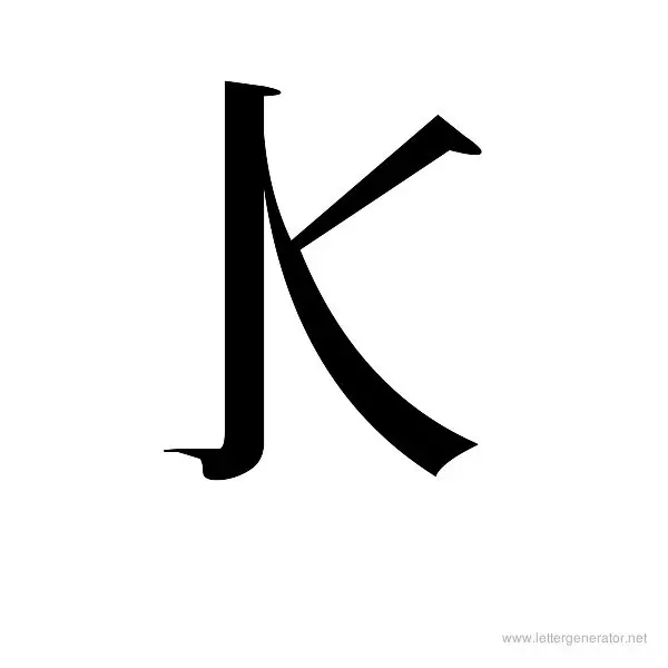 KANEIWA Font Alphabet K