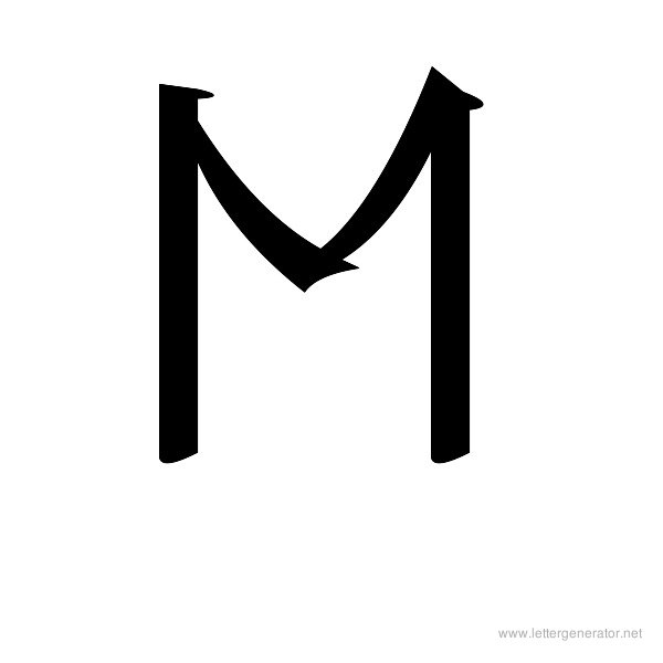 KANEIWA Font Alphabet M