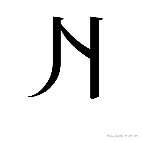 KANEIWA Font Alphabet N
