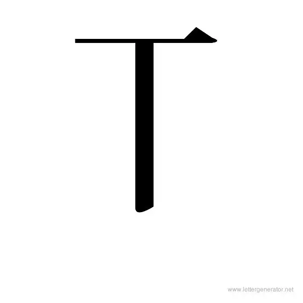 KANEIWA Font Alphabet T