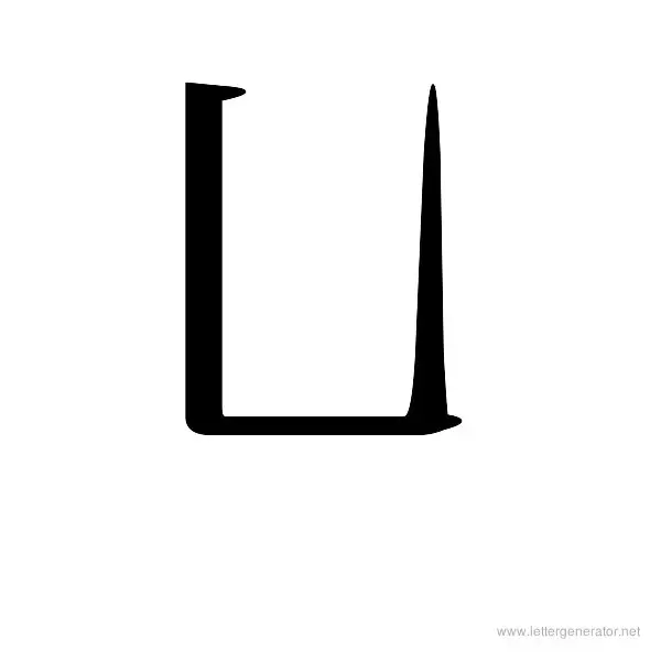 KANEIWA Font Alphabet U