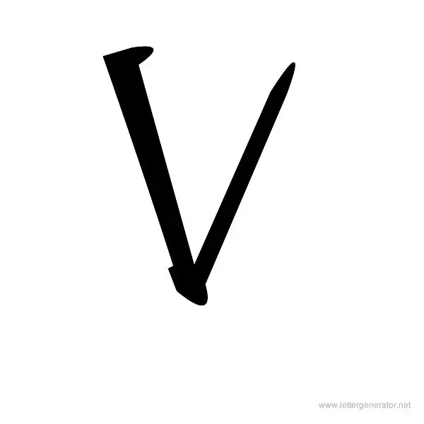 KANEIWA Font Alphabet V