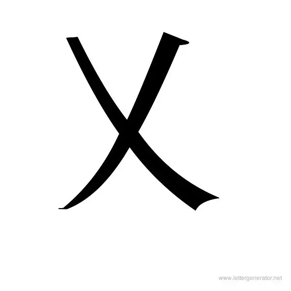 KANEIWA Font Alphabet X