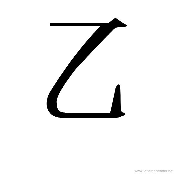 KANEIWA Font Alphabet Z