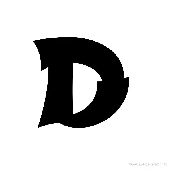 Shojumary Font Alphabet D