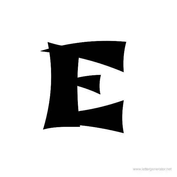 Shojumary Font Alphabet E