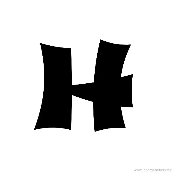 Shojumary Font Alphabet H