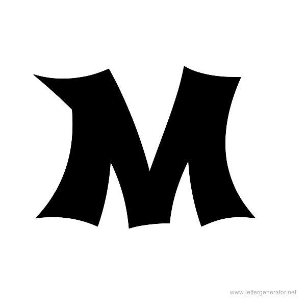 Shojumary Font Alphabet M