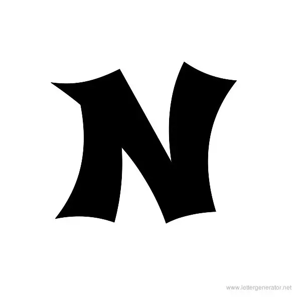 Shojumary Font Alphabet N