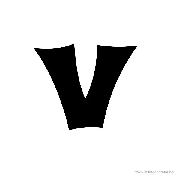 Shojumary Font Alphabet V