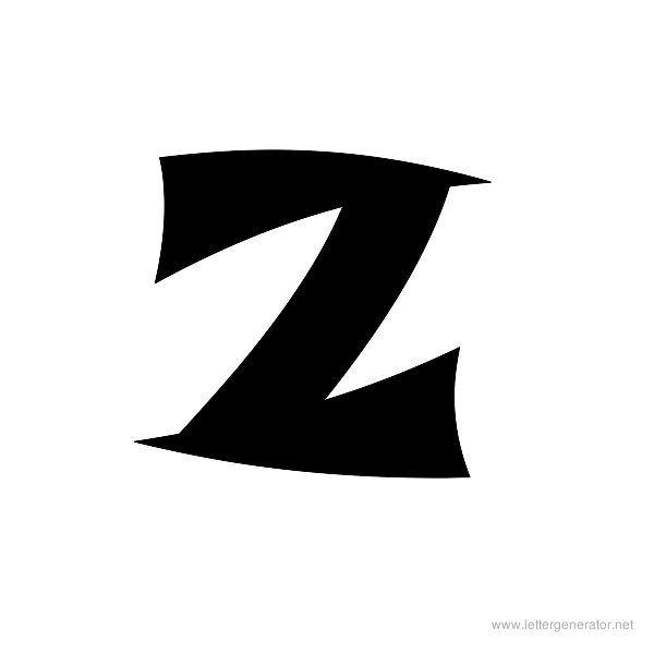 Shojumary Font Alphabet Z