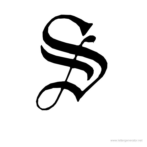 old english font letter s