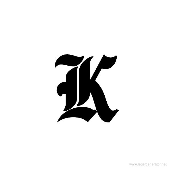 letter k in old english font