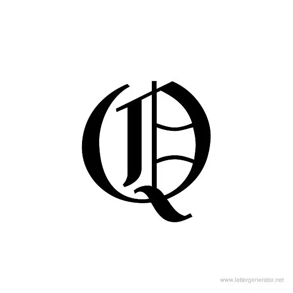 Holy Union Font Alphabet Q