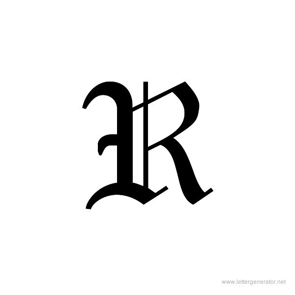 old english font for the letter r