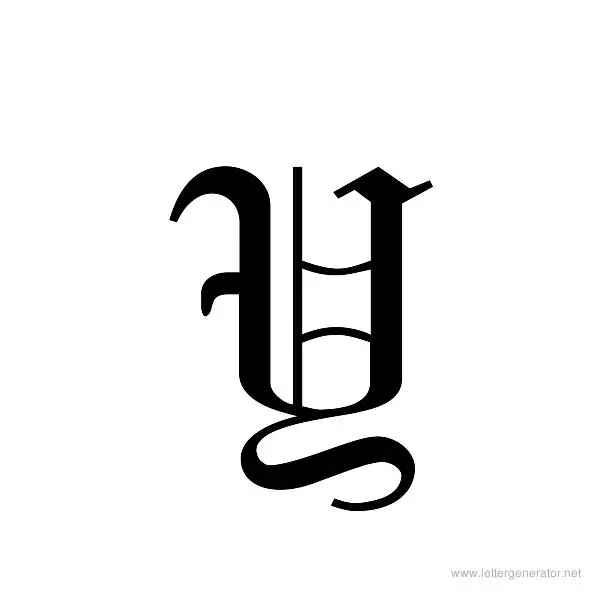 Holy Union Font Alphabet Y