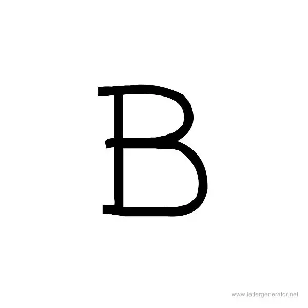 Tattoo Font Alphabet B