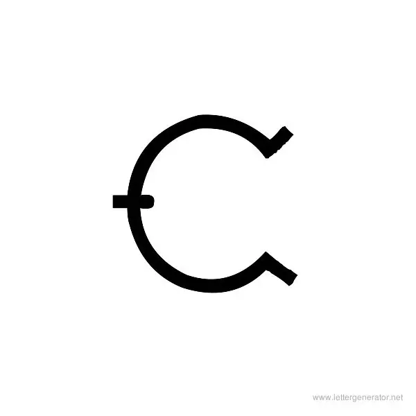Tattoo Font Alphabet C