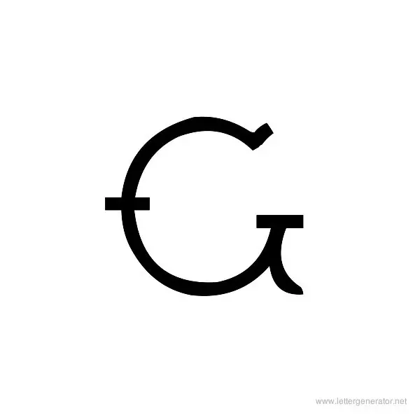 Tattoo Font Alphabet G