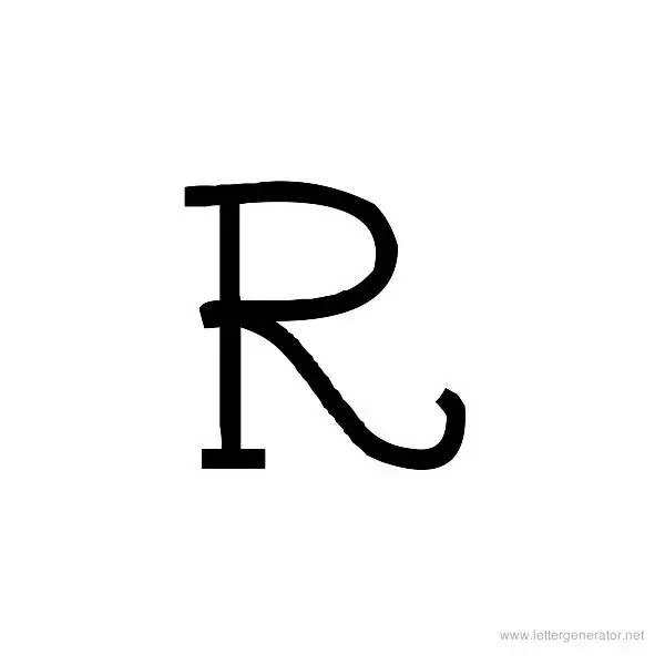Tattoo Font Alphabet R