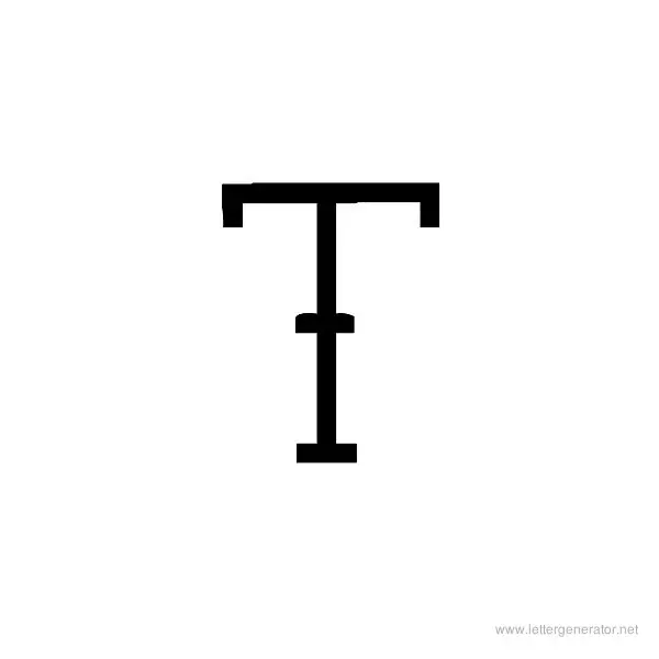 Tattoo Font Alphabet T