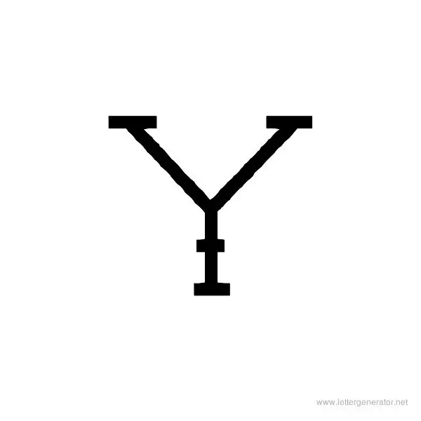 Tattoo Font Alphabet Y