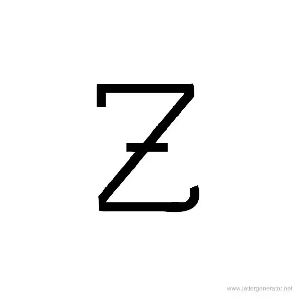 Tattoo Font Alphabet Z