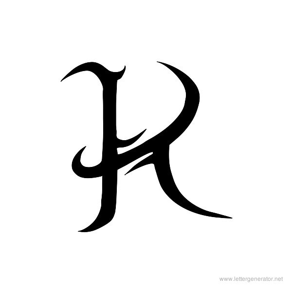 tribal letter k tattoo designs