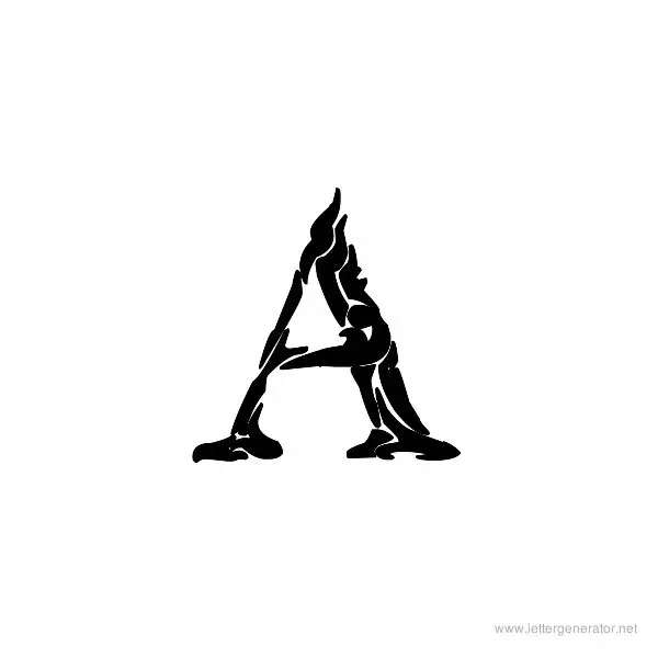 Tribal Garamond Font Alphabet A